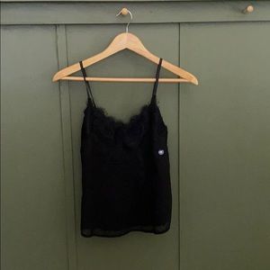Abercrombie and Fitch black lace cami NWT
